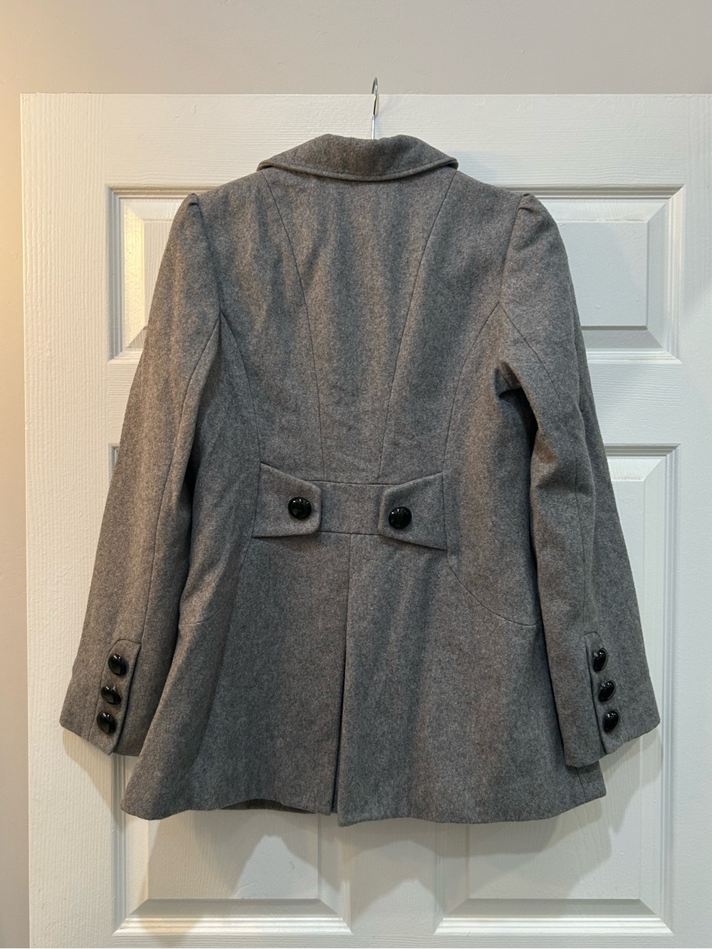 M. Julian Gray Double Breasted Women’s Pea Coat Size Large - Picture 2 of 11
